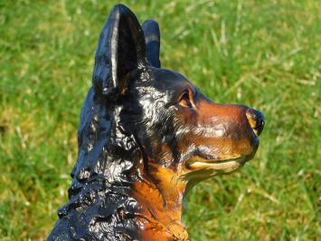 Schäferhund - Polystone Statue - Hund - 60 cm - in Farbe