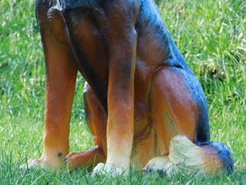 Schäferhund - Polystone Statue - sitzend - 75 cm - in Farbe