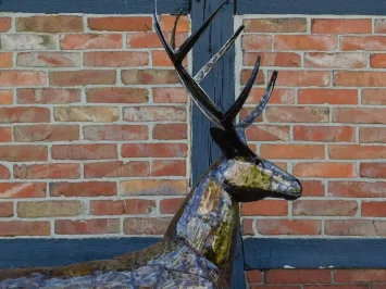 Hert 'Zanta' – 195 cm – metaal – handgemaakt uit Afrika