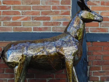 Cerf « Zanta » – 195 cm – métal – fait main en Afrique