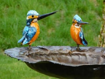 Mangeoire avec 2 oiseaux - fabriquée à la main en Afrique
