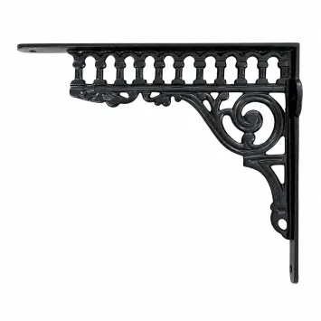 Wandsteun – gietijzer mat zwart – decoratief– 30,7 × 26 cm