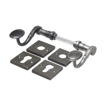 Ensemble de quincaillerie pour portes d'entrée - fonte galvanisée - complet