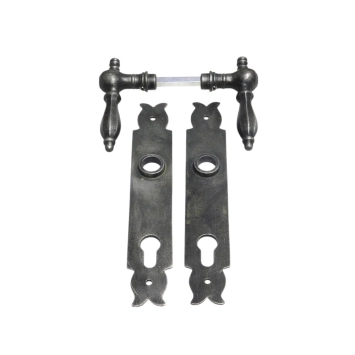 Gietijzeren deurbeslag set 'Kensington' – PC92 deurplaten