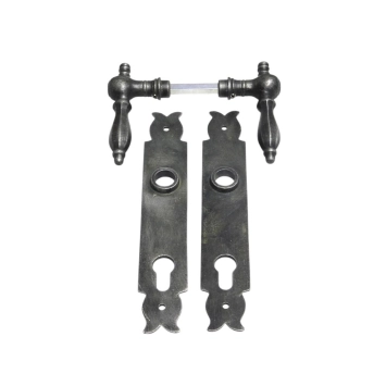 Türbeschläge-Set aus Gusseisen „Kensington“ – Türplatten PC92