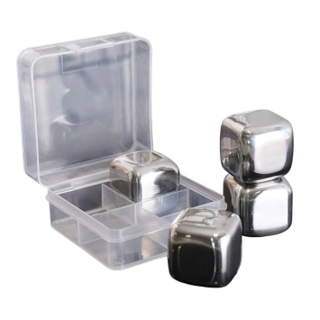 Wiederverwendbare Eiswürfel – Edelstahl – stilvoll in Getränken wie Whisky