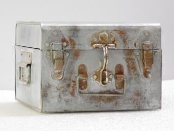Vintage Opbergkist - 25 x 23,5 cm - Metaal