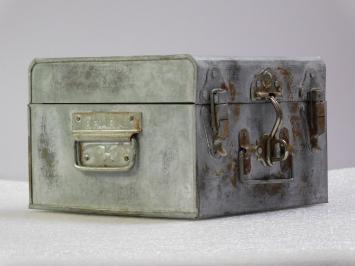 Vintage Opbergkist - 25 x 23,5 cm - Metaal