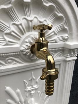 Freistehender Springbrunnen, Aluminium, weiß, schwere Ausführung
