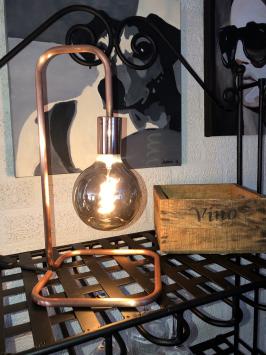 Designlampe, Tischleuchte Kupfer, einzigartiges Design, Stehleuchte