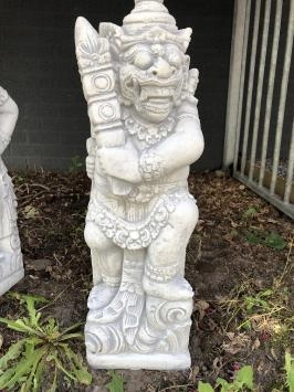 Lot de 2 gardes de temple - pierre - 65 cm - Guerriers balinais