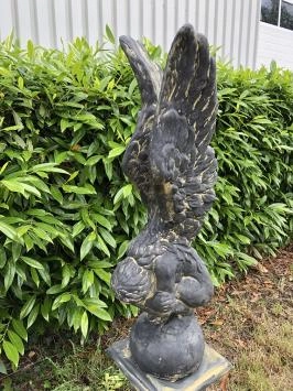 Engel - Flügel nach oben - Stein - 75 cm - sandsteinfarben