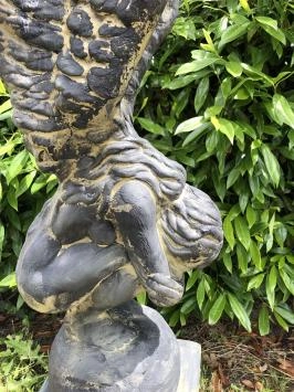 Engel - Flügel nach oben - Stein - 75 cm - sandsteinfarben