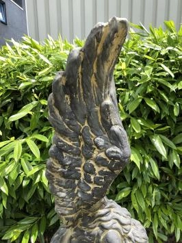 Engel - Flügel nach oben - Stein - 75 cm - sandsteinfarben