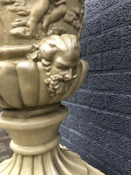 Tuinvaas groot, zandsteen kleur, exclusieve stenen pot