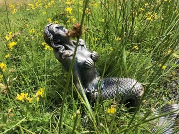 Meerjungfrau - Gusseisenstatue - 43 cm - Bronze/Messing