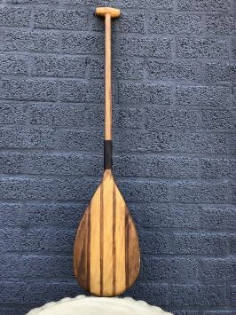Pagaie d'aviron en bois - fait main - décoration murale - lumière