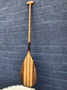 Pagaie d'aviron en bois - fait main - décoration murale - lumière