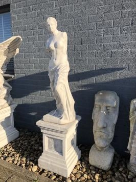 Vénus de Milo - sur socle - pierre - 160 cm - blanc classique