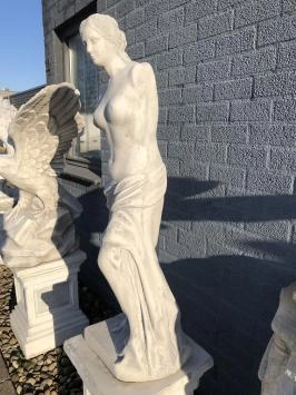 Vénus de Milo - sur socle - pierre - 160 cm - blanc classique