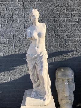 Vénus de Milo - sur socle - pierre - 160 cm - blanc classique