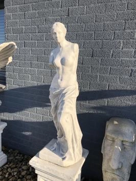Vénus de Milo - sur socle - pierre - 160 cm - blanc classique