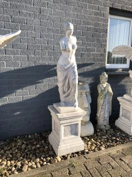 Vénus de Milo - sur socle - pierre - 160 cm - blanc classique