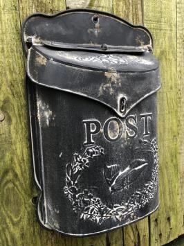Boîte aux lettres, boîte aux lettres murale, zinc, vintage