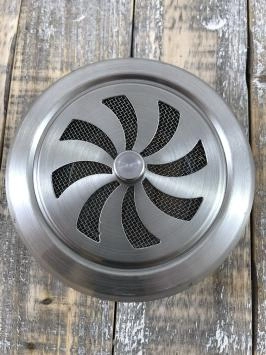 Grille d'aération réglable - acier inoxydable - grille ronde