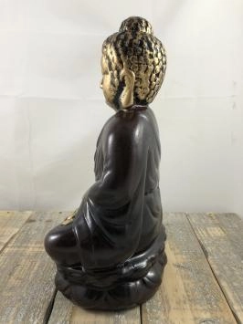 Zittende Boeddha - keramieken beeld - 31 cm - Thais