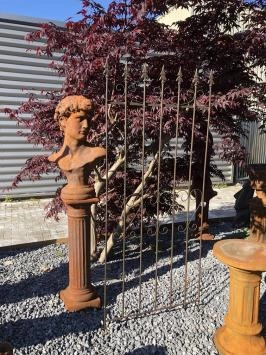 Schöne Zierzaun mit Französisch Lilie Metall als Gartensticher