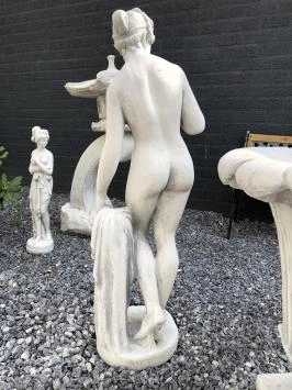 Vénus à la pomme - statue en pierre - 114 cm - blanc classique