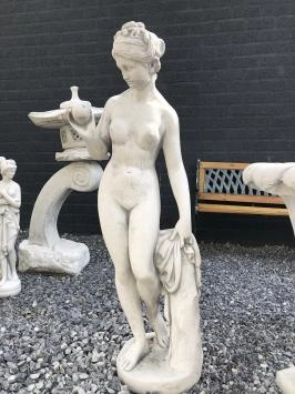 Vénus à la pomme - statue en pierre - 114 cm - blanc classique
