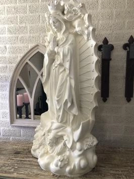 Maria - plaque arrière avec anges - 115 cm - blanc crème