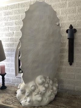 Maria - plaque arrière avec anges - 115 cm - blanc crème