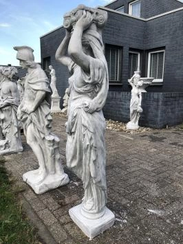 Karyatide - Steinstatue - 155 cm - klassisch weiß - im Detail