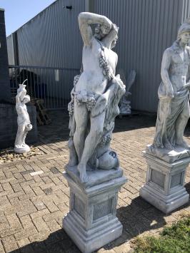 Schöne Gartenstatue Bacchus-Dionysos, Vollstein.