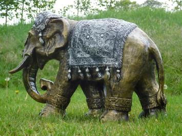 Statue d'éléphant – style indien – or/argent – ​​60 cm