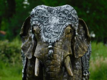 Statue d'éléphant – style indien – or/argent – ​​60 cm