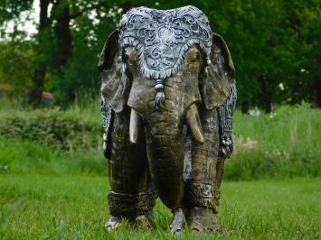 Statue d'éléphant – style indien – or/argent – ​​60 cm
