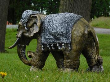 Elefantenstatue – Indischer Stil – Gold/Silber – 60 cm