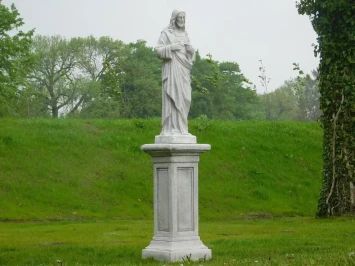 Statue des Heiligen Herzens Jesus aus massivem Stein – 80 cm
