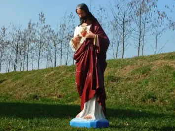 Statue du Sacré-Cœur de Jésus – 95 cm de haut – Polystone (plastique)