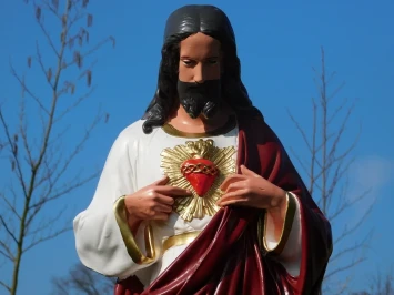 Heilig Hart beeld van Jezus – 95 cm hoog – Polystone (kunststof)
