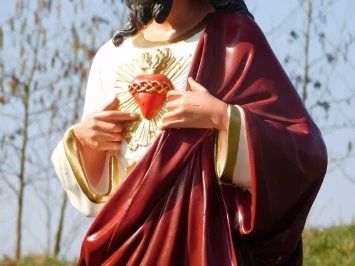 Heiliges Herz Jesu Statue – 95 cm hoch – Polystone (Kunststoff)