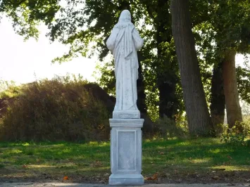 Herz-Jesu-Statue auf Sockel – religiöse Steinfigur – 127 cm