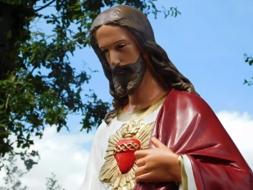 Heiliges Herz Jesu – 113 cm hoch – XL Polystone Statue