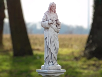 Jezus - Heilig Hart - op sokkel - steen - 150 cm - klassiek