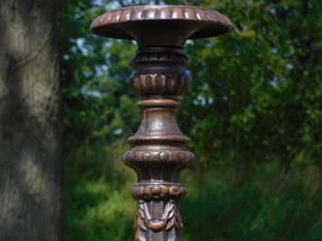 Bougeoir en fonte – classique – marron – 70 cm