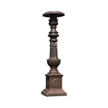 Kandelaar van gietijzer – klassiek – bruin – 70 cm